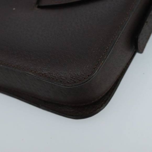 VALENTINO Shoulder Bag Leather Brown Gold Auth ar12877 - Picture 9 of 16